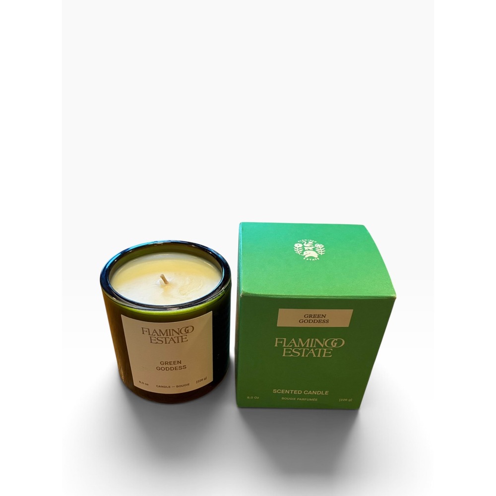 Flamingo Estate Green Goddess Candle, 8oz NIB